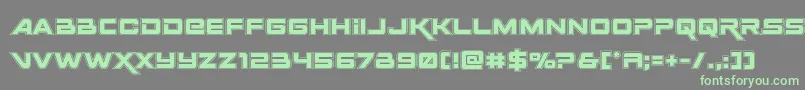 Spacerangeracad Font – Green Fonts on Gray Background