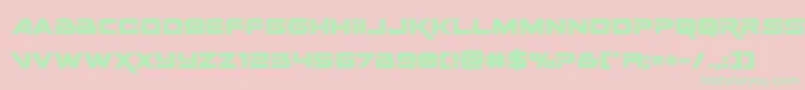 Spacerangeracad Font – Green Fonts on Pink Background