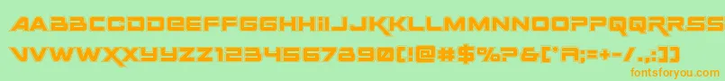 Spacerangeracad Font – Orange Fonts on Green Background