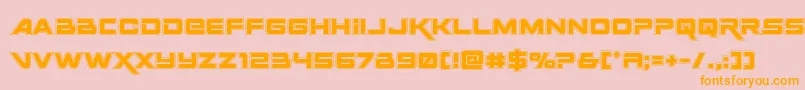 Spacerangeracad Font – Orange Fonts on Pink Background