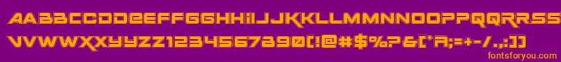 Spacerangeracad Font – Orange Fonts on Purple Background