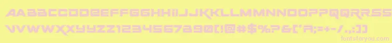 Spacerangeracad Font – Pink Fonts on Yellow Background
