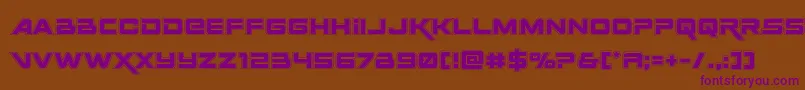 Spacerangeracad Font – Purple Fonts on Brown Background