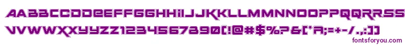 Spacerangeracad Font – Purple Fonts on White Background