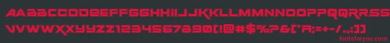Spacerangeracad Font – Red Fonts on Black Background