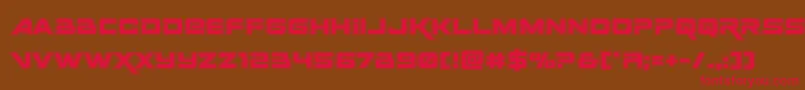 Spacerangeracad Font – Red Fonts on Brown Background