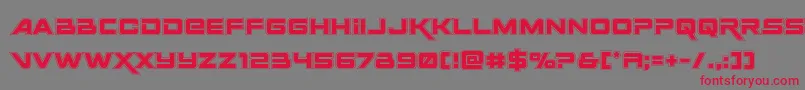 Spacerangeracad Font – Red Fonts on Gray Background