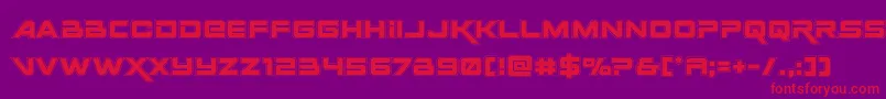 Spacerangeracad Font – Red Fonts on Purple Background