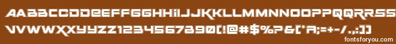 Spacerangeracad Font – White Fonts on Brown Background