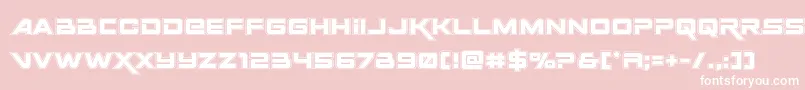 Spacerangeracad Font – White Fonts on Pink Background