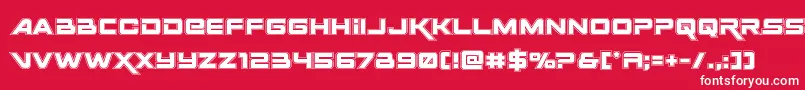 Spacerangeracad Font – White Fonts on Red Background