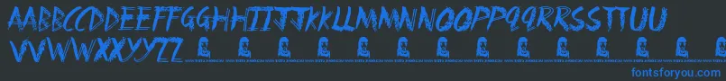 Czcionka Fun ffy – niebieskie czcionki na czarnym tle