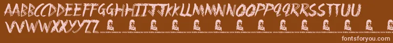 Fun ffy Font – Pink Fonts on Brown Background