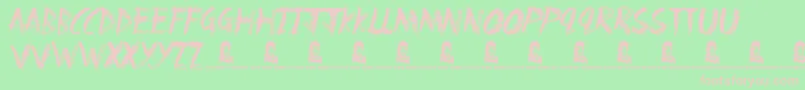 Fun ffy Font – Pink Fonts on Green Background