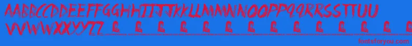 Fun ffy Font – Red Fonts on Blue Background