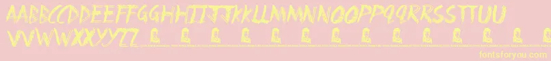 Fun ffy Font – Yellow Fonts on Pink Background