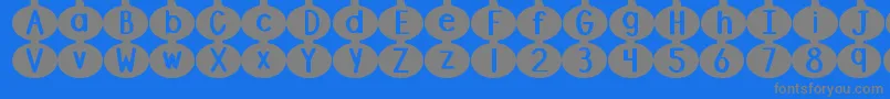 DjbLinusPumpkin2 Font – Gray Fonts on Blue Background