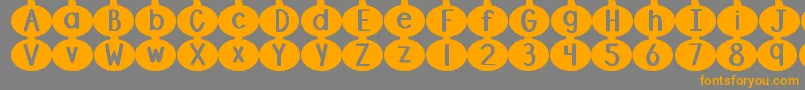 DjbLinusPumpkin2 Font – Orange Fonts on Gray Background