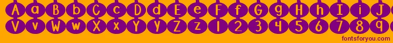 DjbLinusPumpkin2 Font – Purple Fonts on Orange Background