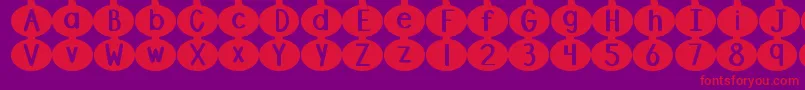 DjbLinusPumpkin2 Font – Red Fonts on Purple Background