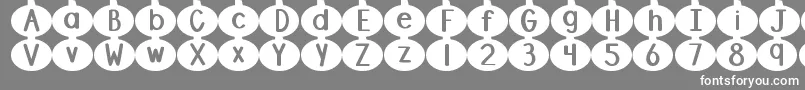 フォントDjbLinusPumpkin2 – 灰色の背景に白い文字