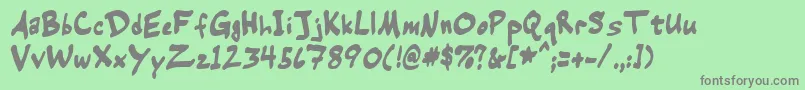 WarehouseRegular Font – Gray Fonts on Green Background