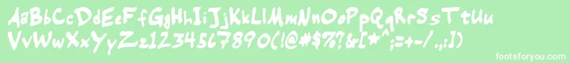 WarehouseRegular Font – White Fonts on Green Background