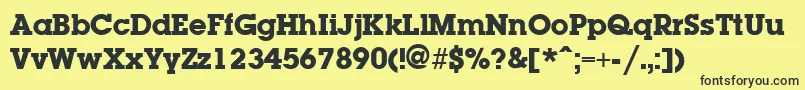 LaplandextraboldRegular Font – Black Fonts on Yellow Background