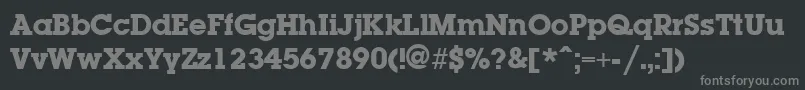 LaplandextraboldRegular-fontti – harmaat kirjasimet mustalla taustalla