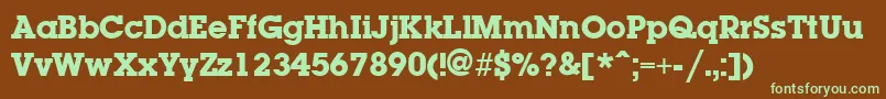 LaplandextraboldRegular Font – Green Fonts on Brown Background