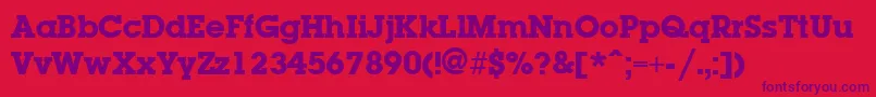 LaplandextraboldRegular Font – Purple Fonts on Red Background