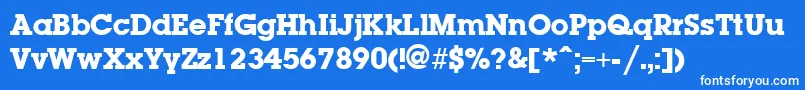 フォントLaplandextraboldRegular – 青い背景に白い文字