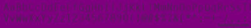 Ukrmonospaced Font – Black Fonts on Purple Background