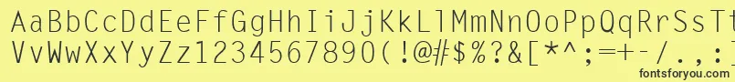 Ukrmonospaced Font – Black Fonts on Yellow Background