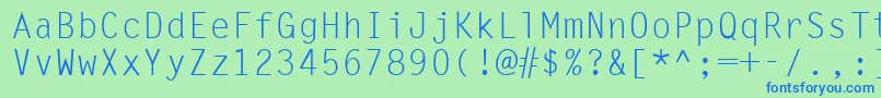 fuente Ukrmonospaced – Fuentes Azules Sobre Fondo Verde