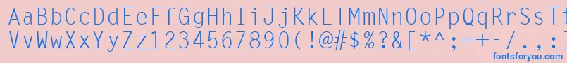 Ukrmonospaced Font – Blue Fonts on Pink Background