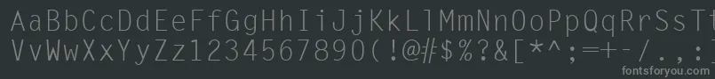 Шрифт Ukrmonospaced – серые шрифты на чёрном фоне
