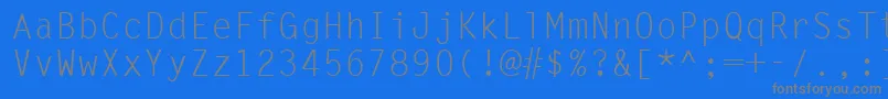 フォントUkrmonospaced – 青い背景に灰色の文字