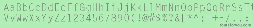 フォントUkrmonospaced – 緑の背景に灰色の文字