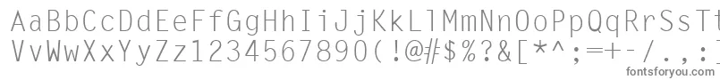 フォントUkrmonospaced – 白い背景に灰色の文字