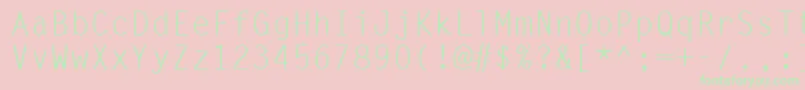 Ukrmonospaced Font – Green Fonts on Pink Background