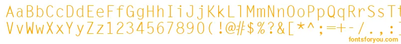 フォントUkrmonospaced – 白い背景にオレンジのフォント