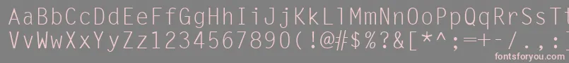 fuente Ukrmonospaced – Fuentes Rosadas Sobre Fondo Gris