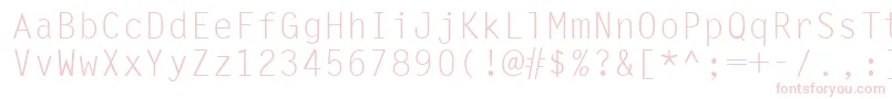 Fonte Ukrmonospaced – fontes cor-de-rosa