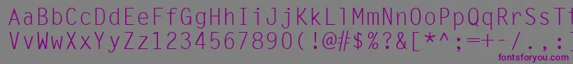 Ukrmonospaced Font – Purple Fonts on Gray Background