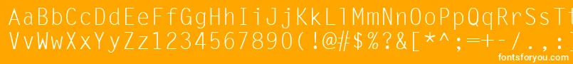 fuente Ukrmonospaced – Fuentes Blancas Sobre Fondo Naranja