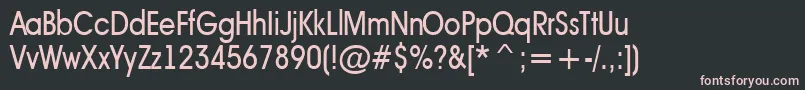 Czcionka AAvantetcknr – różowe czcionki na czarnym tle