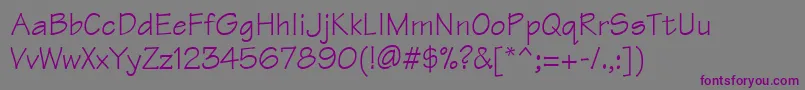 Шрифт ManualSsi – фиолетовые шрифты на сером фоне