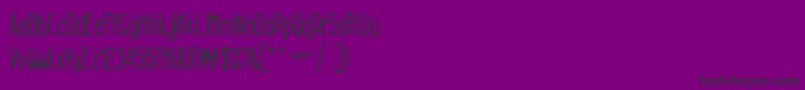 フォントTallLean – 紫の背景に黒い文字