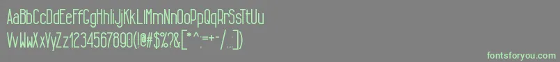 TallLean Font – Green Fonts on Gray Background